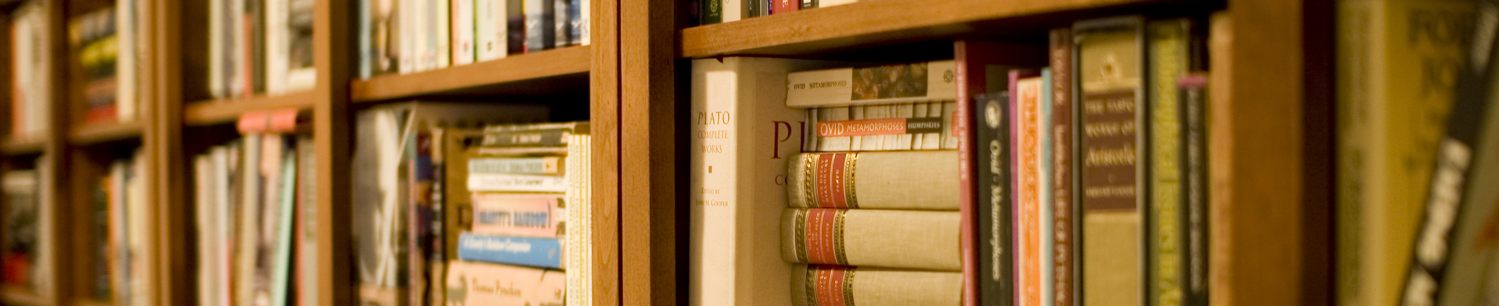 Books displayed on a shelf